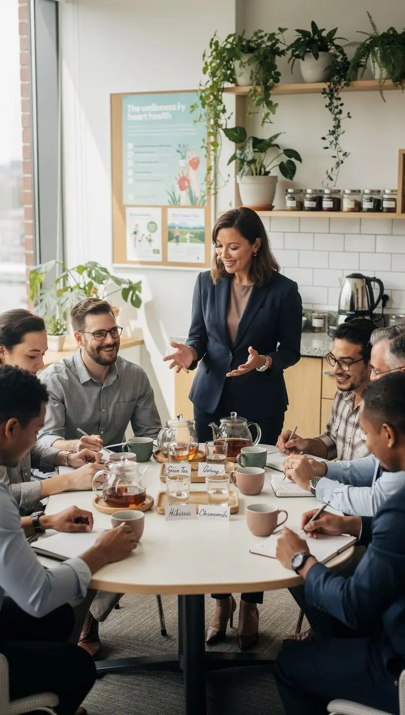 Zöld tea csészében, mellette citromszeletek és méz.
